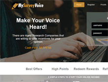 Tablet Screenshot of mysurveyvoice.com